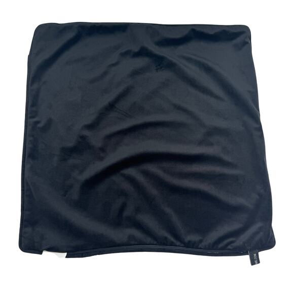 Rodeo Home Black White Textured Chic Velvet Decorative Pillow Covers Set Of Two - Picture 3 of 9